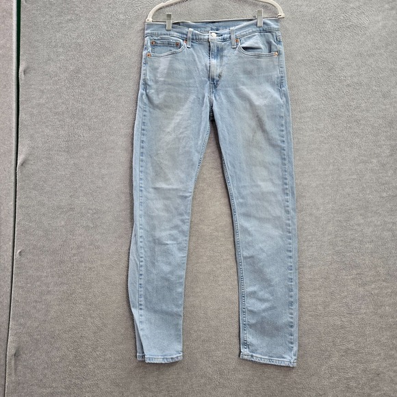 Levi's 510 Men Jeans 31x32 Blue Denim Skinny Pockets Light Wash Mid Rise (32x29) - Picture 1 of 14
